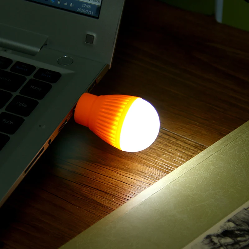 2 шт. цветная лампочка usb лампа портативная ночник уличный фонарик аварийная для