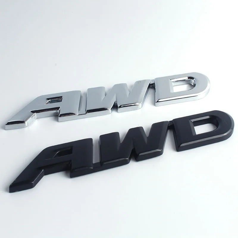10X 3D автомобильный Стайлинг хромированный металл Стикеры эмблема AWD знак задняя