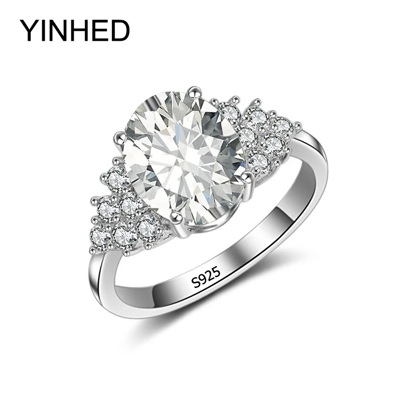 Роскошное обручальное кольцо YINHED из стерлингового серебра 925 пробы на годовщину
