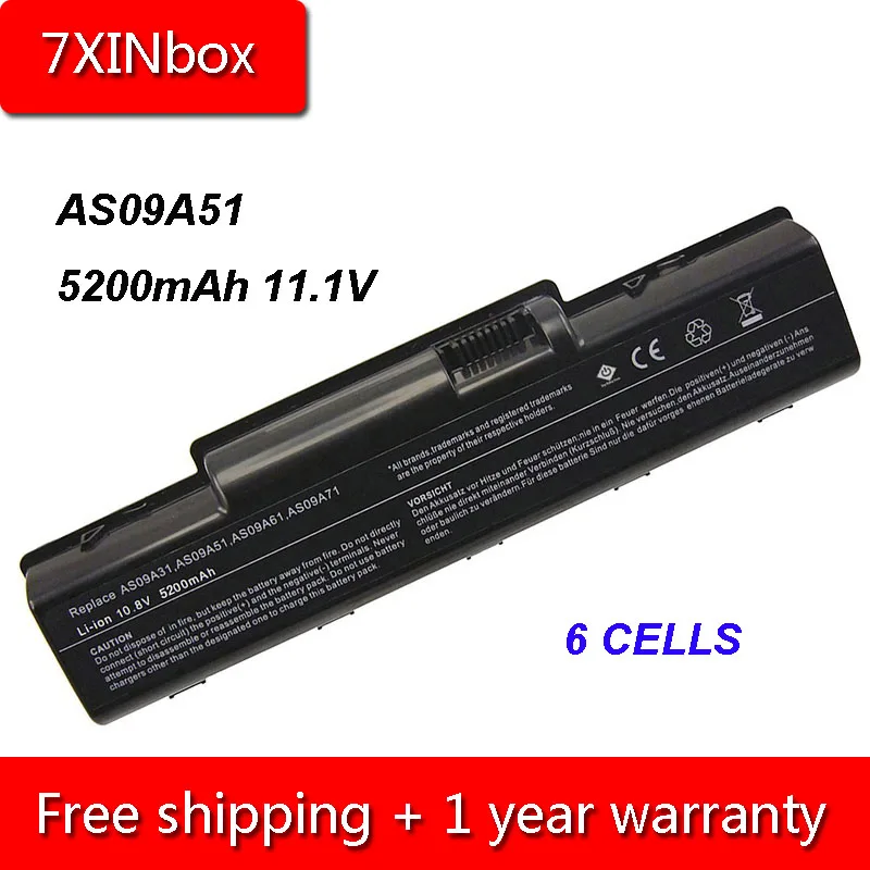 Аккумулятор для ноутбука 7XINbox 5200 мач 11 1 в AS09A51 AS09A61 AS09A71 Acer Aspire 4332 4732 5241 5332 5334 5517 5532
