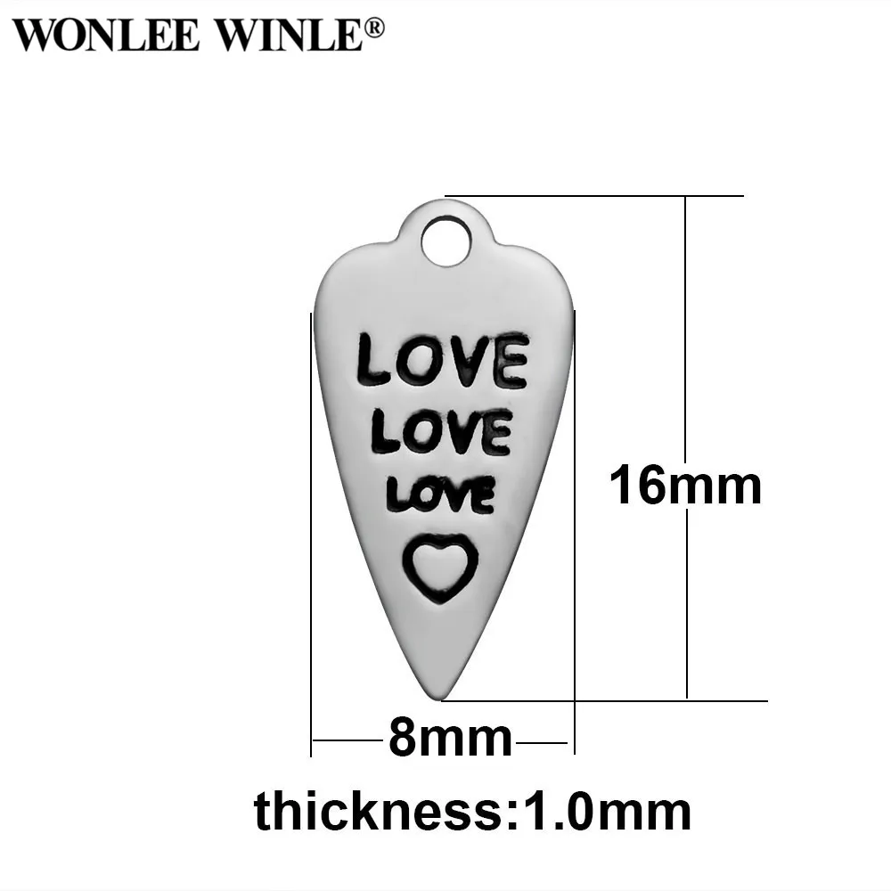 Wonlee Winle DIY 316l из нержавеющей стали 3 привлекательные подвески в виде сердечек для