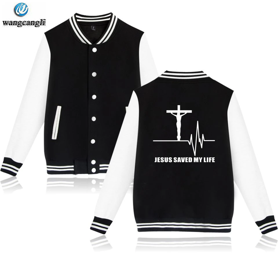 

Jesus Christian sweatshirt baseball Jacket coat women/men Jesus Saved My Life uniform tracksuit Jesus Cross Jackets hoodies