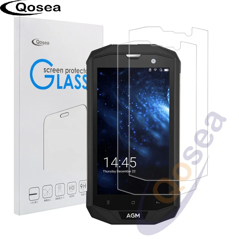 Qosea(2 шт. в упаковке) для AGM A8, Ультрапрозрачная защитная пленка 9H из закаленного стекла, Взрывозащищенная для AGM A8 X1 X2, Защитная пленка для экрана телефона