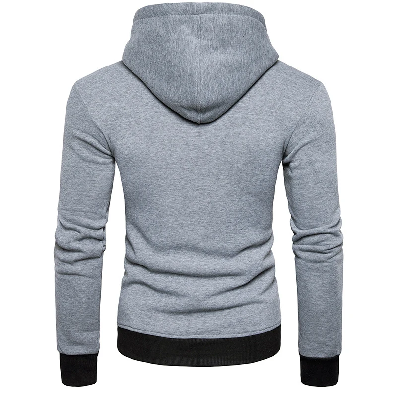 

HOT 2020 Autumn winter hooded characteristics hip hop double pocket zipper cardigan fleece men hooded jacket men hoodies