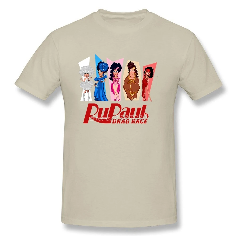 Новые Rupaul футболка вечерние Для мужчин из хлопка с круглым вырезом размера плюс