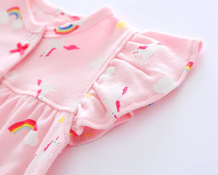 Боди для маленьких девочек 100% хлопок Одежда младенцев одежда с принтом радуги