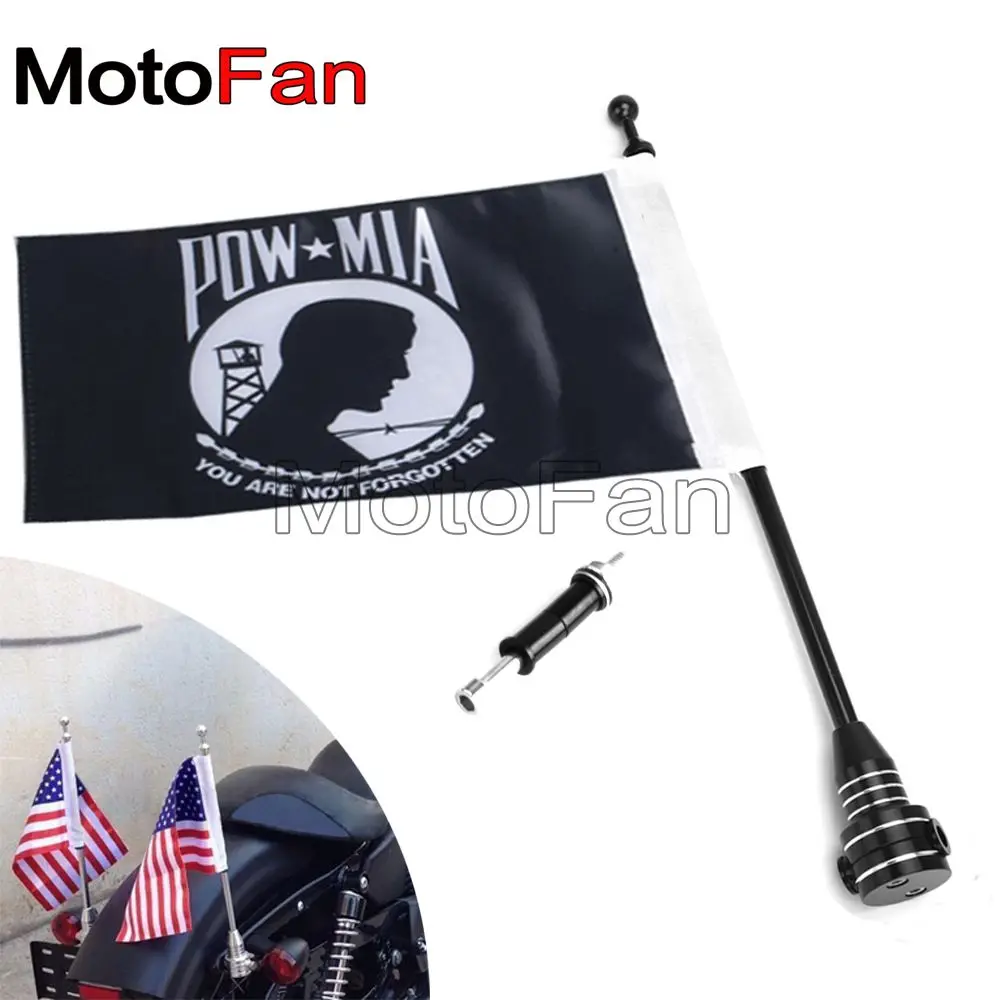 Универсальный багажник для мотоцикла вертикальный держатель с флагом Harley Honda Shadow