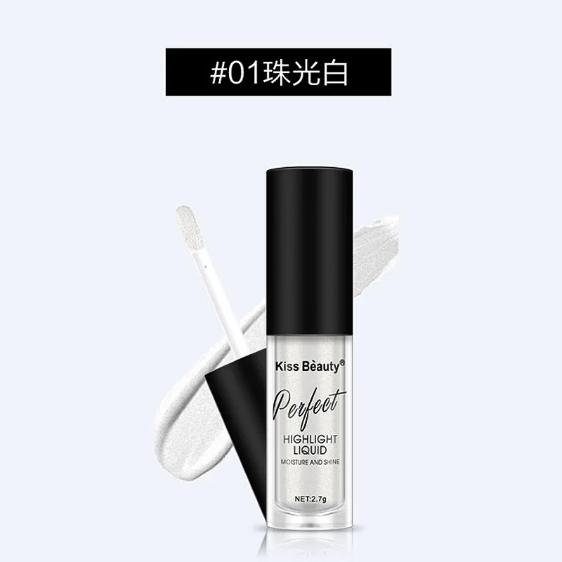 1 шт. дропшиппинг MOONBIFFY хайлайтер косметика для контурирования длительный срок для осветления лица мерцающие светящиеся жидкие хайлайтеры - Цвет: 1