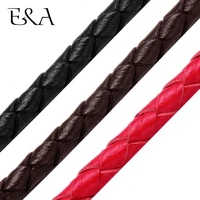 1meter 6mm 8mm round braided leather cord string rope for women men bracelet jewelry craft making diy finding accessories