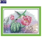 NKF цветы и Колибри набор крестиков ручной работы Рукоделие Вышивка крестиком набор крестиков для домашнего декора