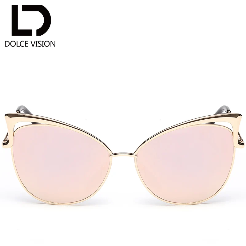 Dolce Vision солнцезащитные очки &quotкошачий глаз&quot женский синий с зеркальным