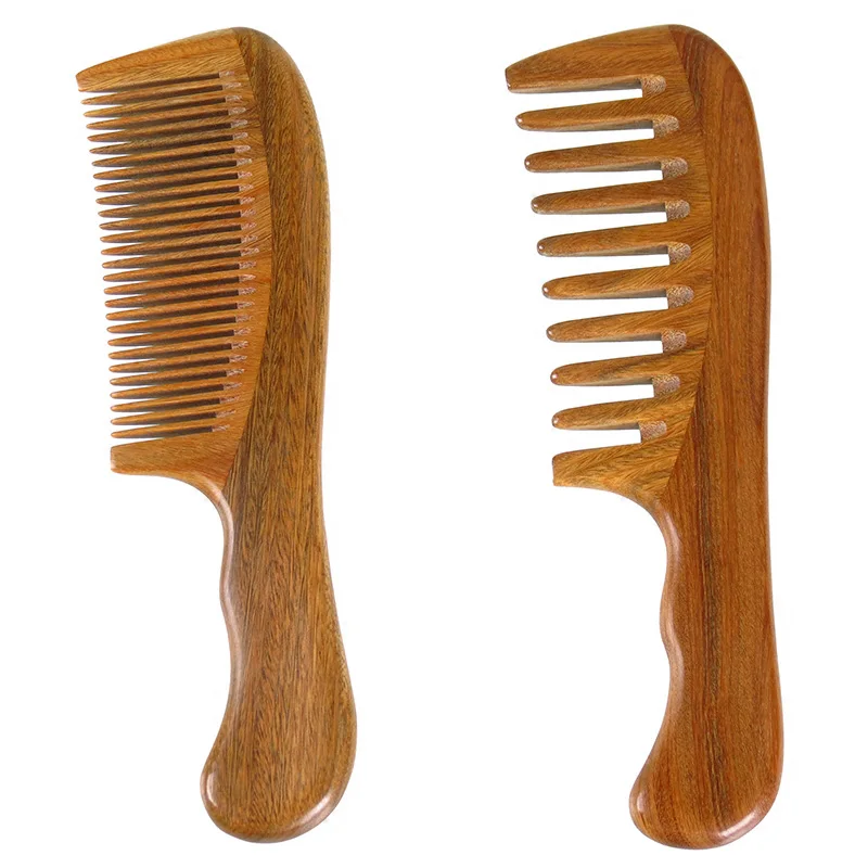 Расческа из чистого дерева ручной работы профессиональная расческа для ухода за