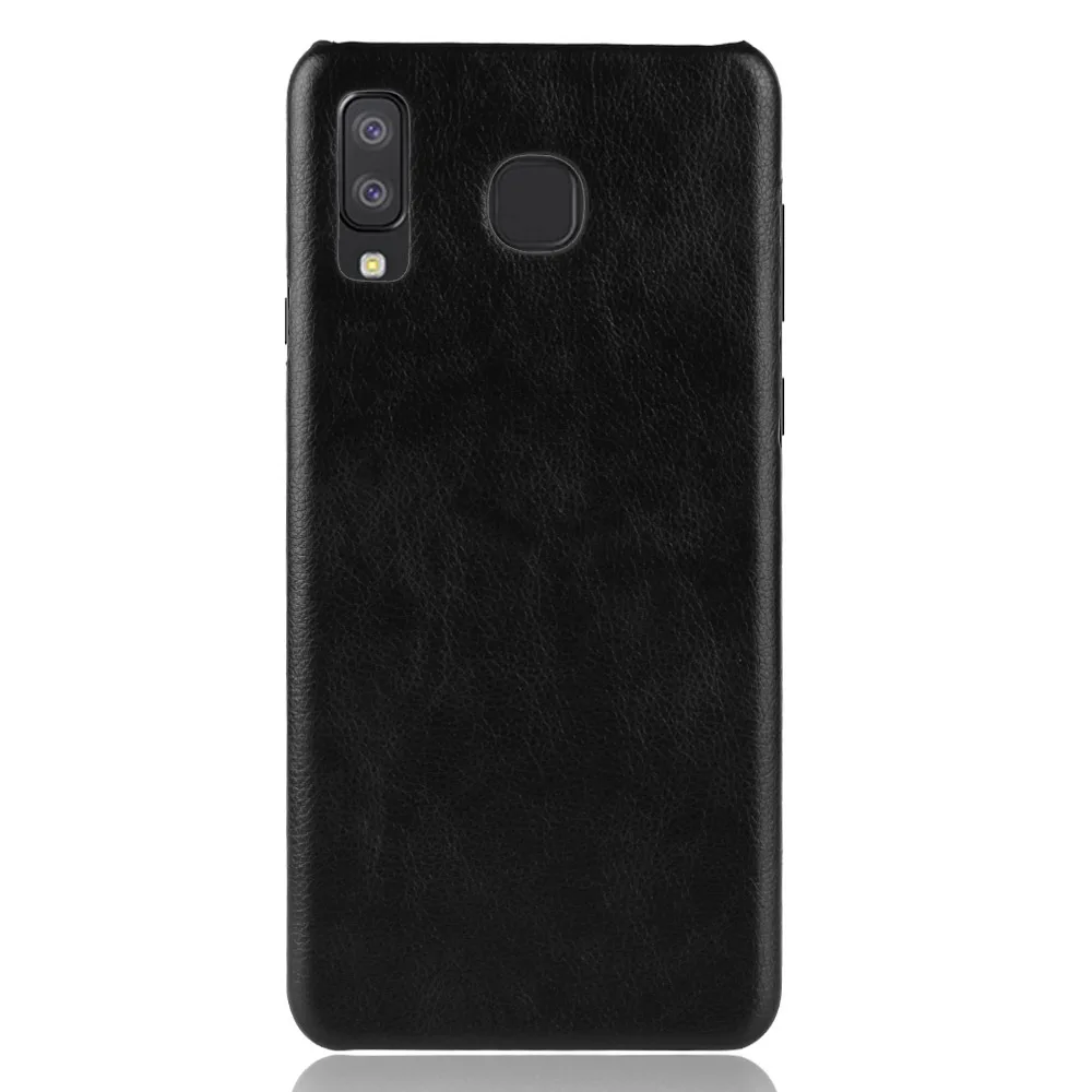 50 шт. роскошный Ультратонкий кожаный чехол с текстурой личи для Samsung GalaxyA8 Lite в