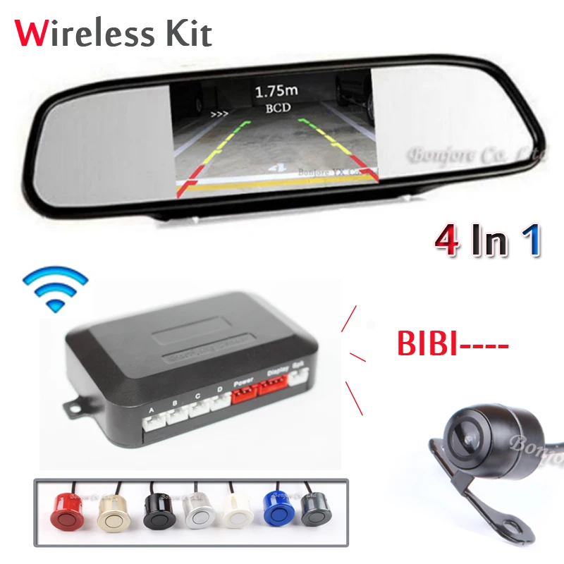 Автомобильный беспроводной датчик парковки 4 звуковой сигнал комплект динамиков