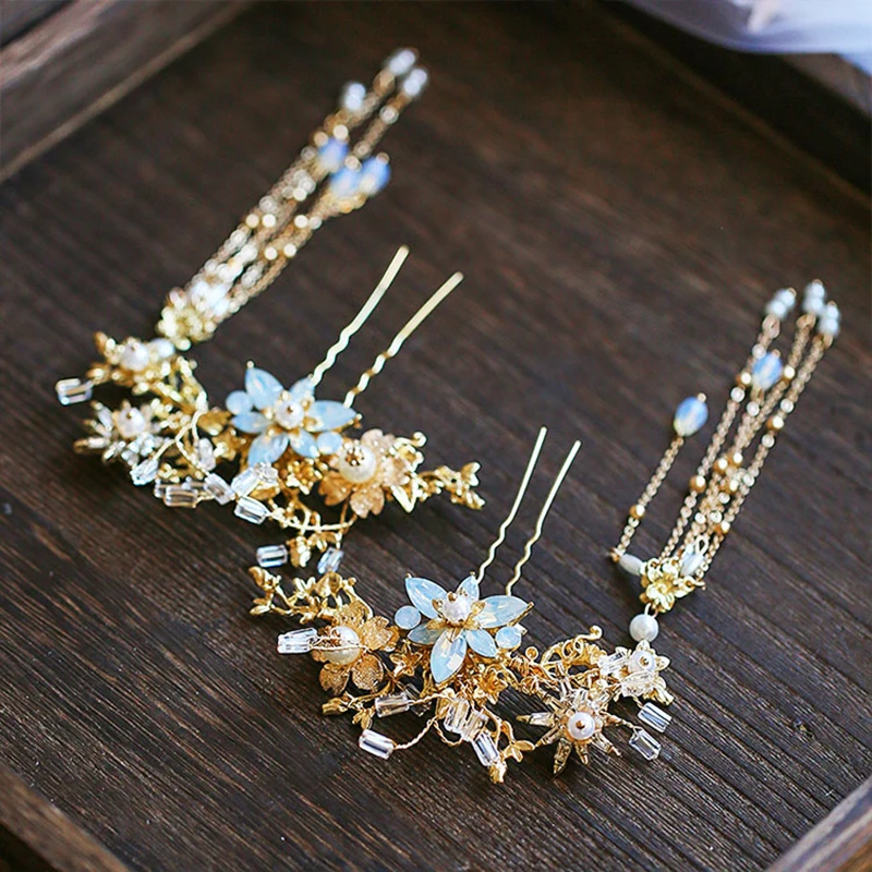 7 шт./компл. Женские аксессуары для волос в стиле ретро китайский стиль ручная