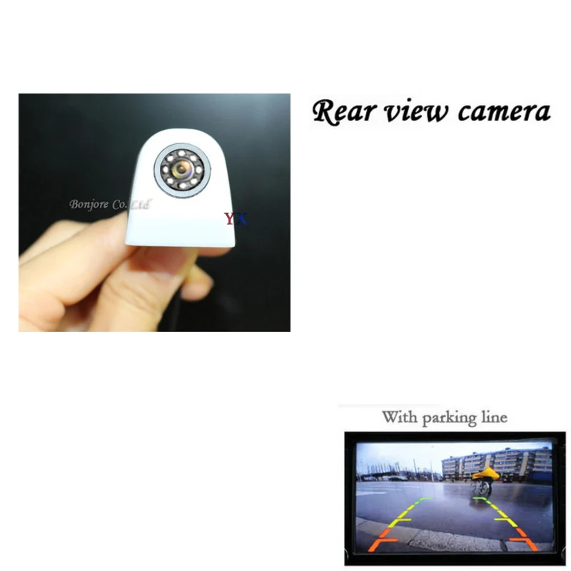 Koorinwoo Univeral парковка CCD HD камера заднего вида резервного копирования ночное видение 8 Огни передний Обратный Cam для Audi/Ford/Toyota - Название цвета: White