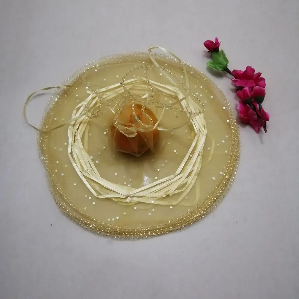 Мешочки из органзы на шнурке для украшений круглые мешочки демонстрации