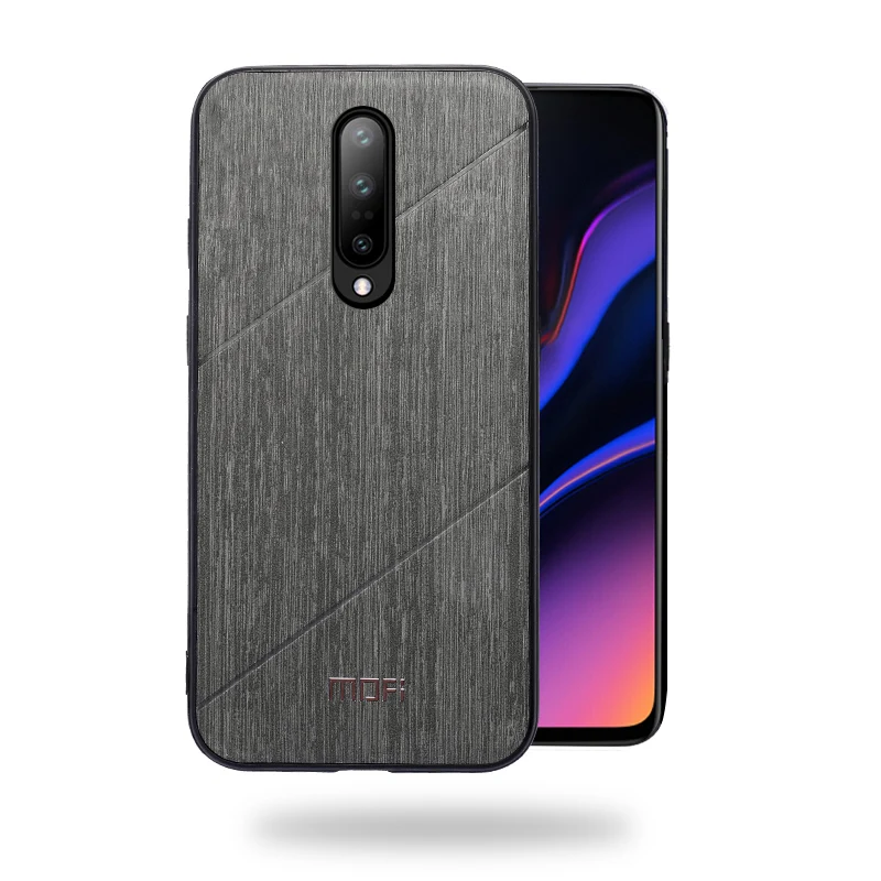 black Для oneplus 7 pro чехол противоударный задняя крышка 1+ 7 pu кожаный бизнес защитный чехол s coque MOFi one plus 7 Чехол - Цвет: black