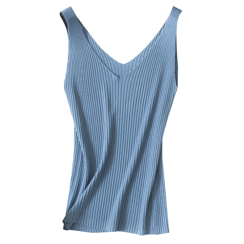 Women's Sexy Elastic Camis Bra Adjustable Spaghetti Strap Ribbed Camisole Tank Top Vest For Women Sleeveless Clothing New | Женская