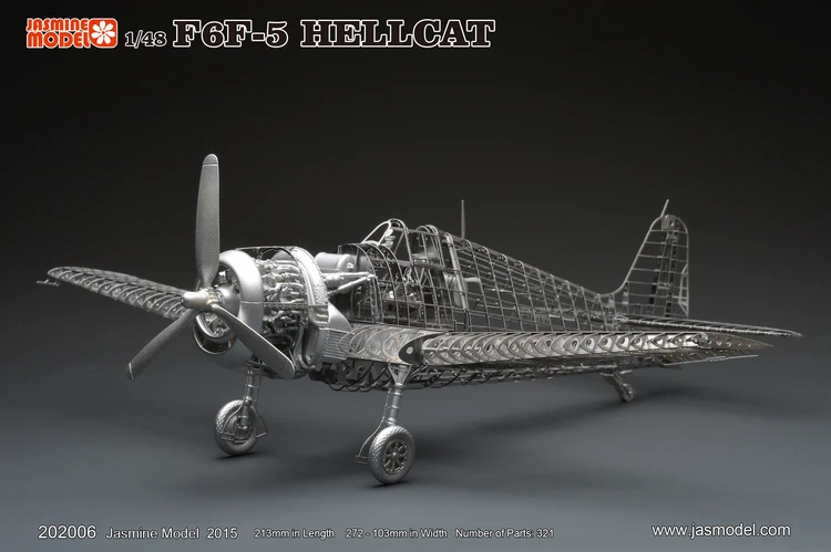 ММЗ модель Жасмин 3D металлическая головоломка 1/48 F6F-5 адский Кот истребитель полный PE Скелет сборки модель самолета 3D лазерная резка игрушка