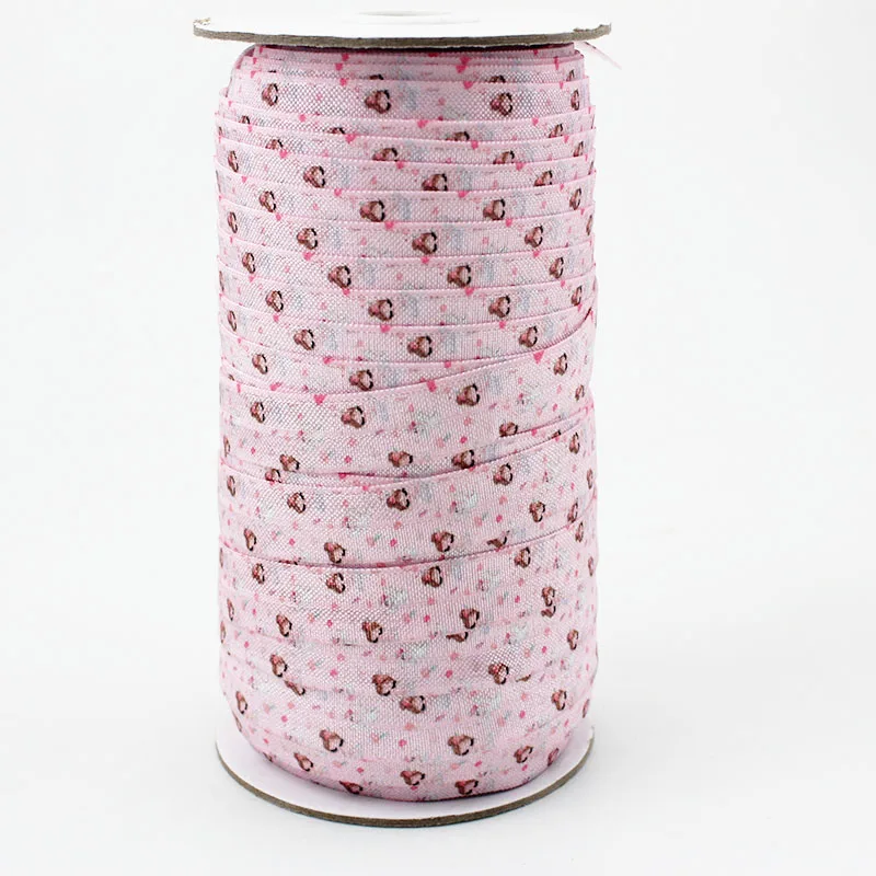 

10 yards 5/8''(16mm) floral printed webbing sewing elastic ribbon clothing accessories
