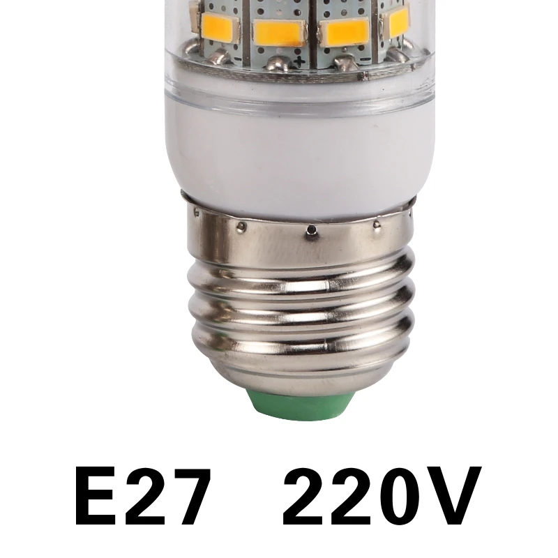 E27 Светодиодный лампы E27 E14 220V SMD 5730 светодиодный светильник G9 24 36 48 56 69 72 светодиодный s кукурузы лампы, люстры для дома светильник ing светодиодный потолочный светильник - Испускаемый цвет: E27