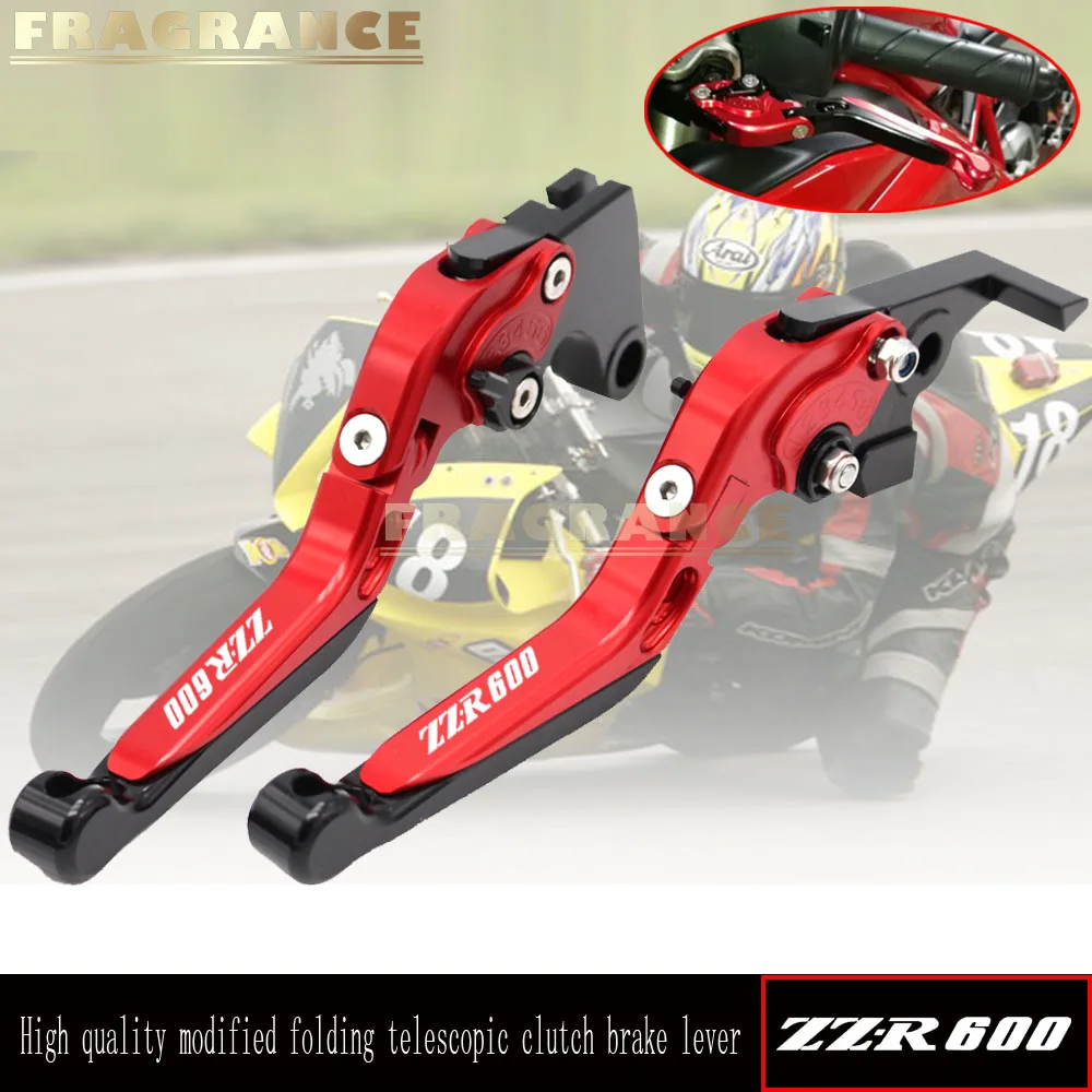 Logo(ZZR600) For Kawasaki ZZR600 ZZR 600 1990-2004 versys 650 Foldable and extendable CNC Motorcycle Brake Clutch Lever | Автомобили и