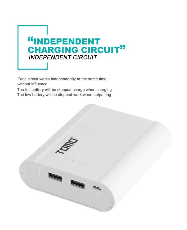 Tomo повербанк 18650 Зарядное устройство чехол P4 4 слота 5V 2A Powerbank чехол s для 18650 литий ионный Батарея умный светодиодный 18650 зарядное устройство
