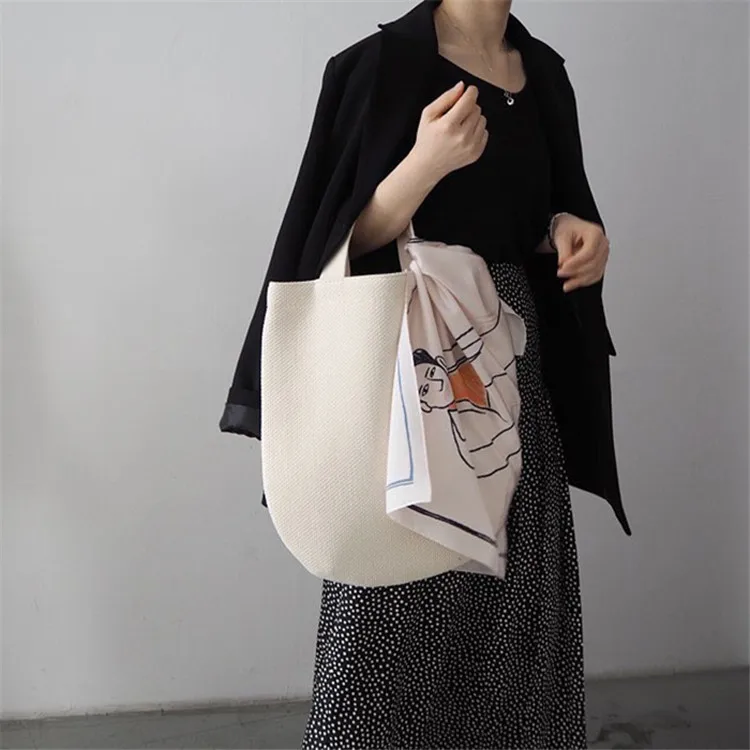 Женская большая Холщовая Сумка для шоппинга многоразовая вместительная