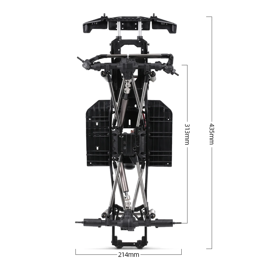 RC рама для вагонетки с противовесом 313 мм Колесная база шасси 540 35T коллекторный
