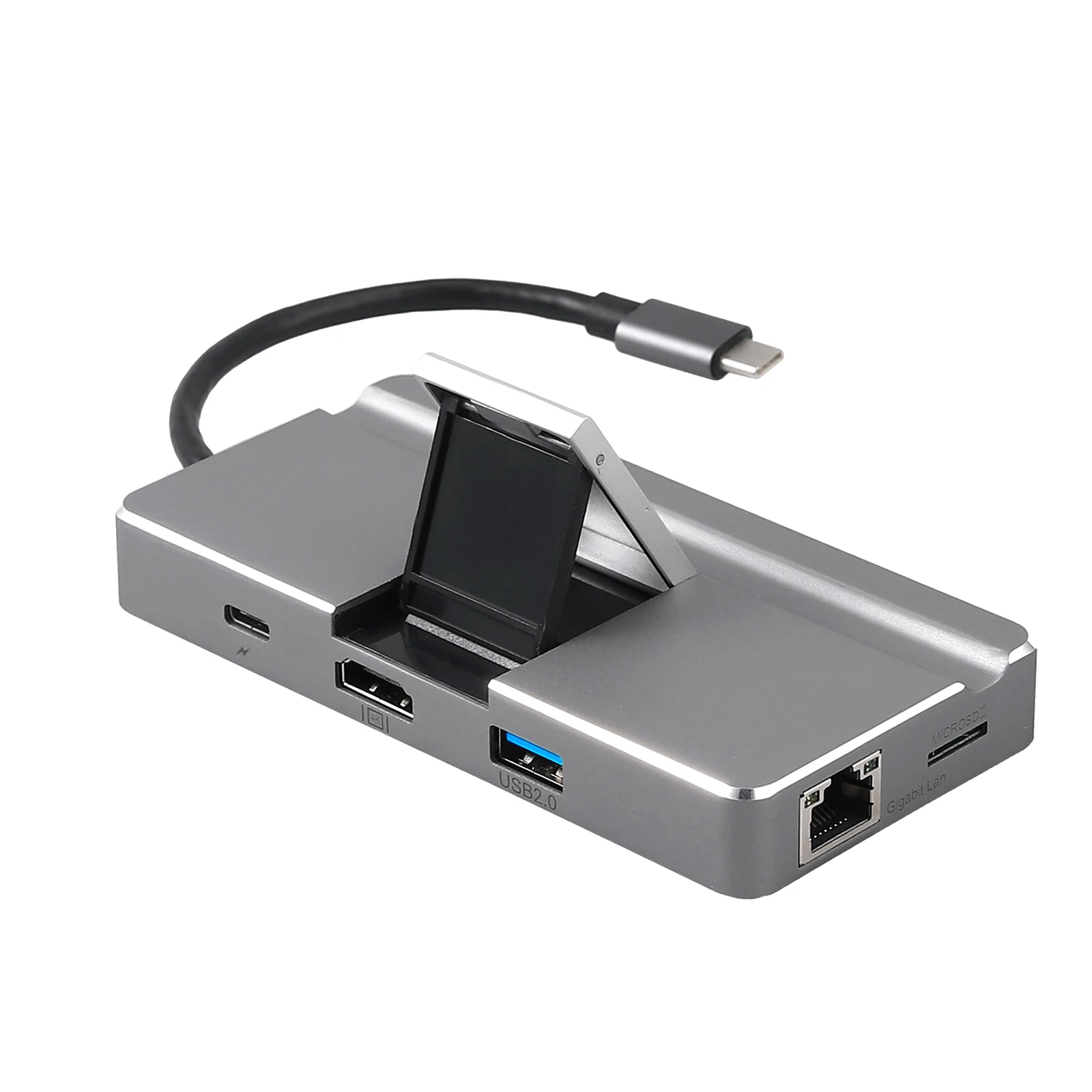 Концентратор eSYNiC 8 в 1 Type-C с портом Ethernet 4K USB C порт HDMI SD/TF картридер для Mac Pro и других