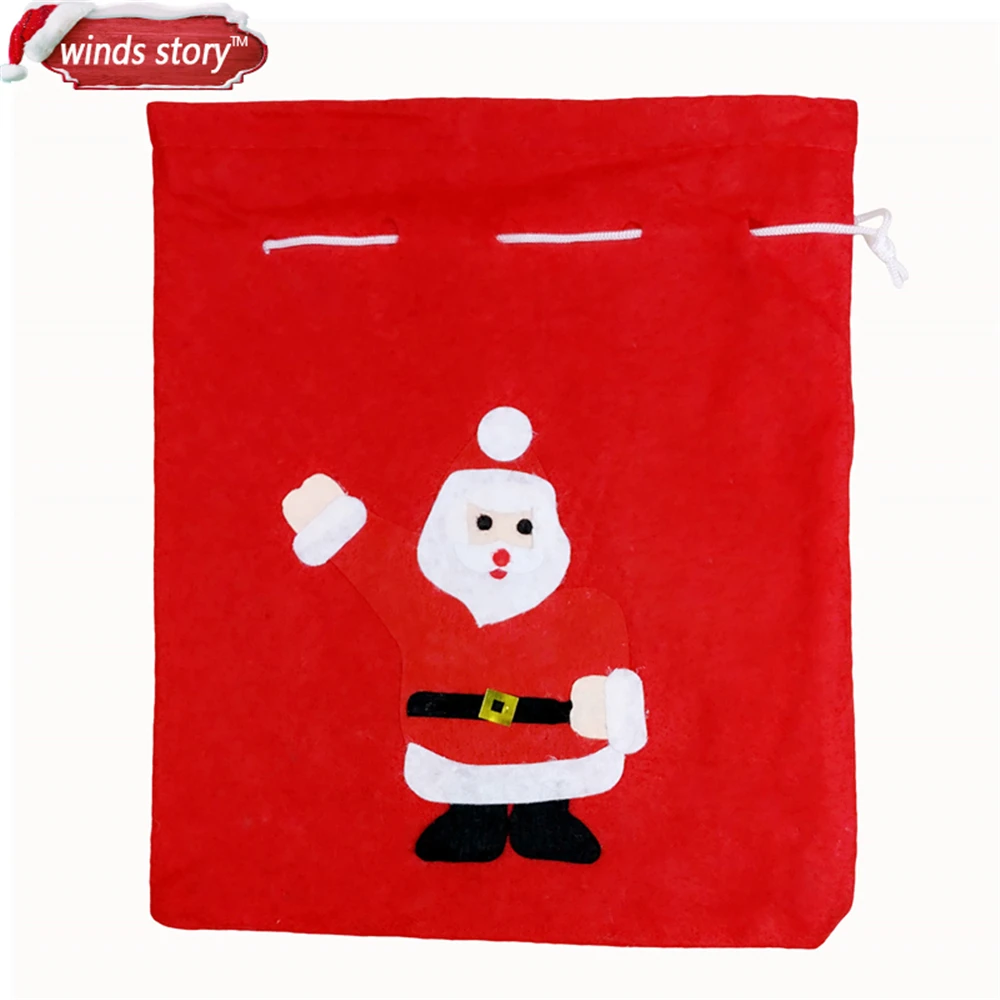 6 шт большой мешок Санта Клауса Рождественский Подарок новогодний Деда Мороза на
