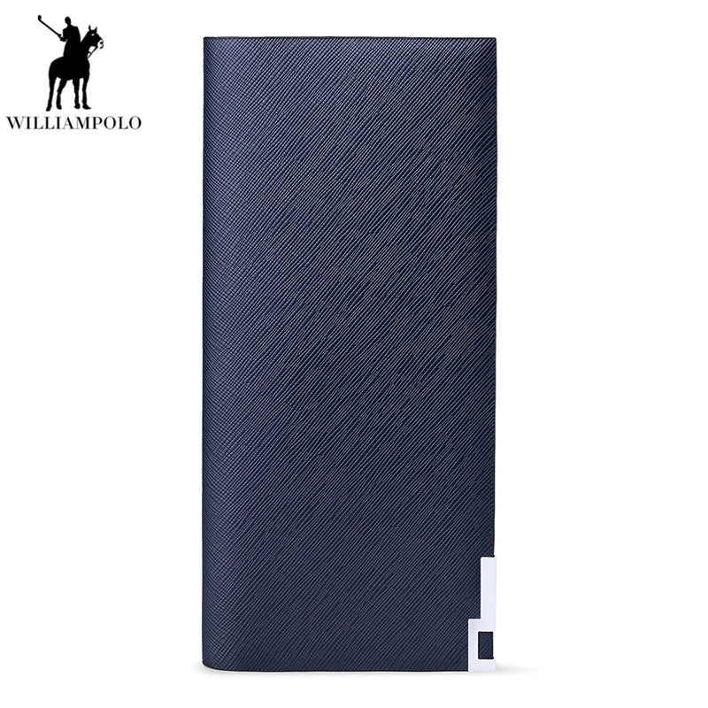 Williampolo известный бренд натуральной Крест из коровьей кожи Для мужчин бумажник