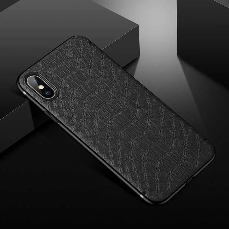 Ультратонкий чехол Boucho для iPhone XS Max XR чехлы с крокодиловой текстурой телефона 6 6s 7