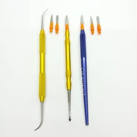 3pcs dental lab aluminum rod wax carving tools set surgical dentist sculpture knife