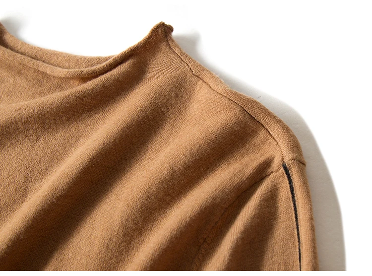 Women Pullovers 100%Wool Turtleneck Sweater 2018 FALL Winter Wool For Khaki Knitwear | Женская одежда