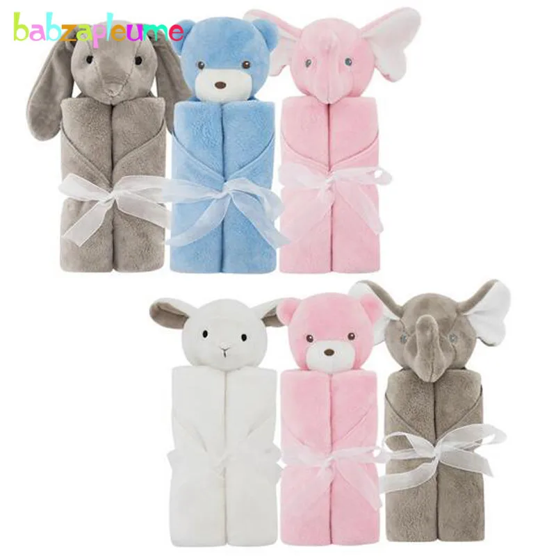 Edred&oacute;n de franela suave para beb&eacute;, ropa de cama de 76x76CM, manta c&aacute;lida para ni&ntilde;os, accesorios de fotograf&iacute;a para reci&eacute;n nacidos, conejo de dibujos animados, BC1005-0
