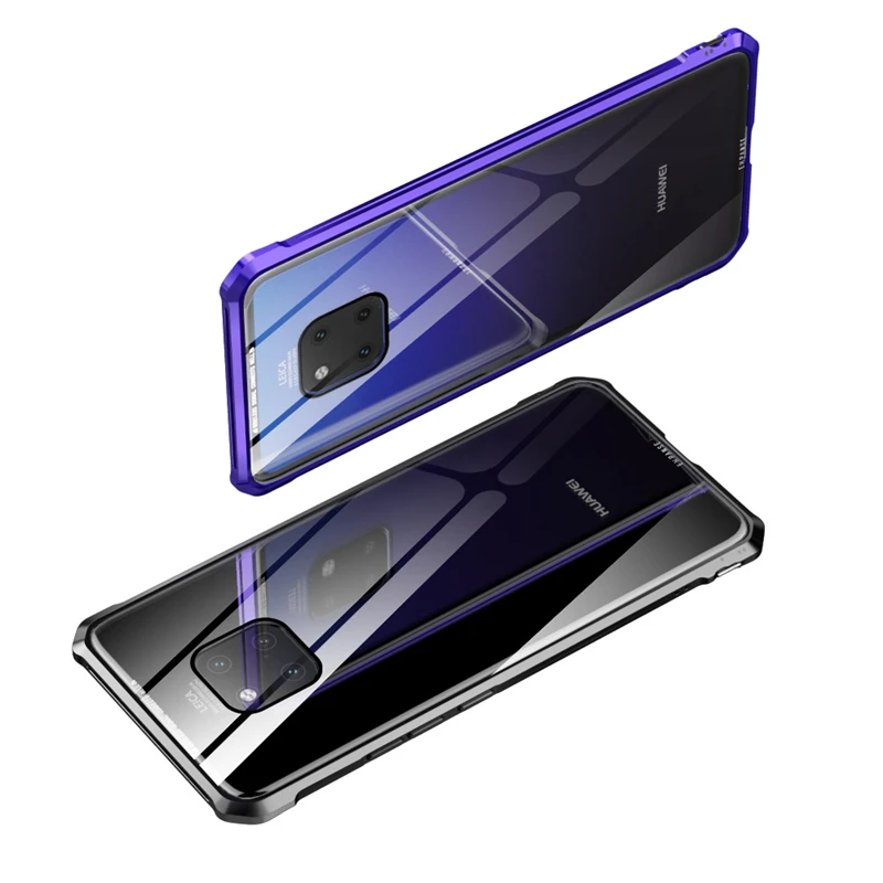 Роскошный металлический защитный чехол для huawei mate 20 Pro Lite прозрачный стеклянный X
