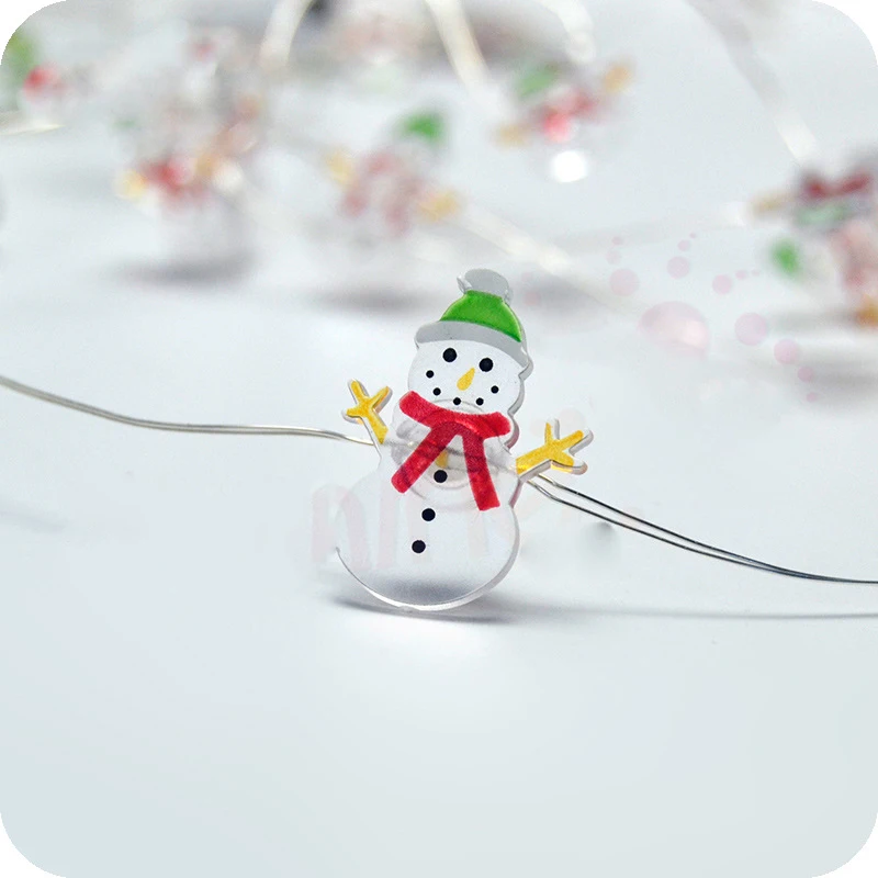 Jiaderui LED Снеговик медная проволока Гирлянда Новогодние огни 2 м 20LED Рождественская