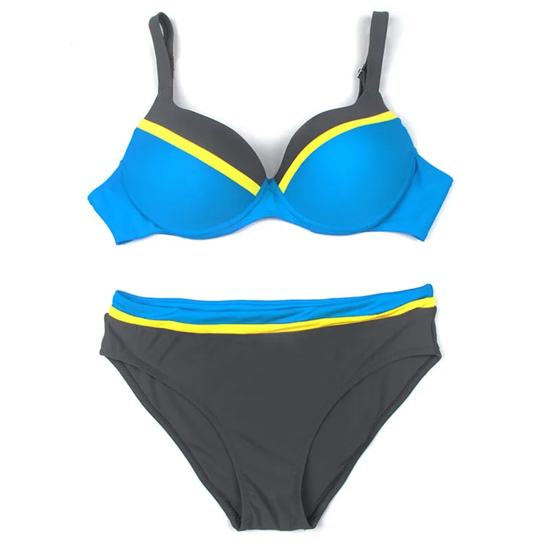 Комплект бикини с пуш-ап из двух предметов Mujer Biquini Maillot De Bain Femme купальный костюм