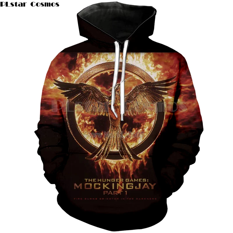 PLstar Cosmos The Hunger Games 3d толстовки мужские/женские свободные тонкие толстовки модные популярные герои фильмов толстовки