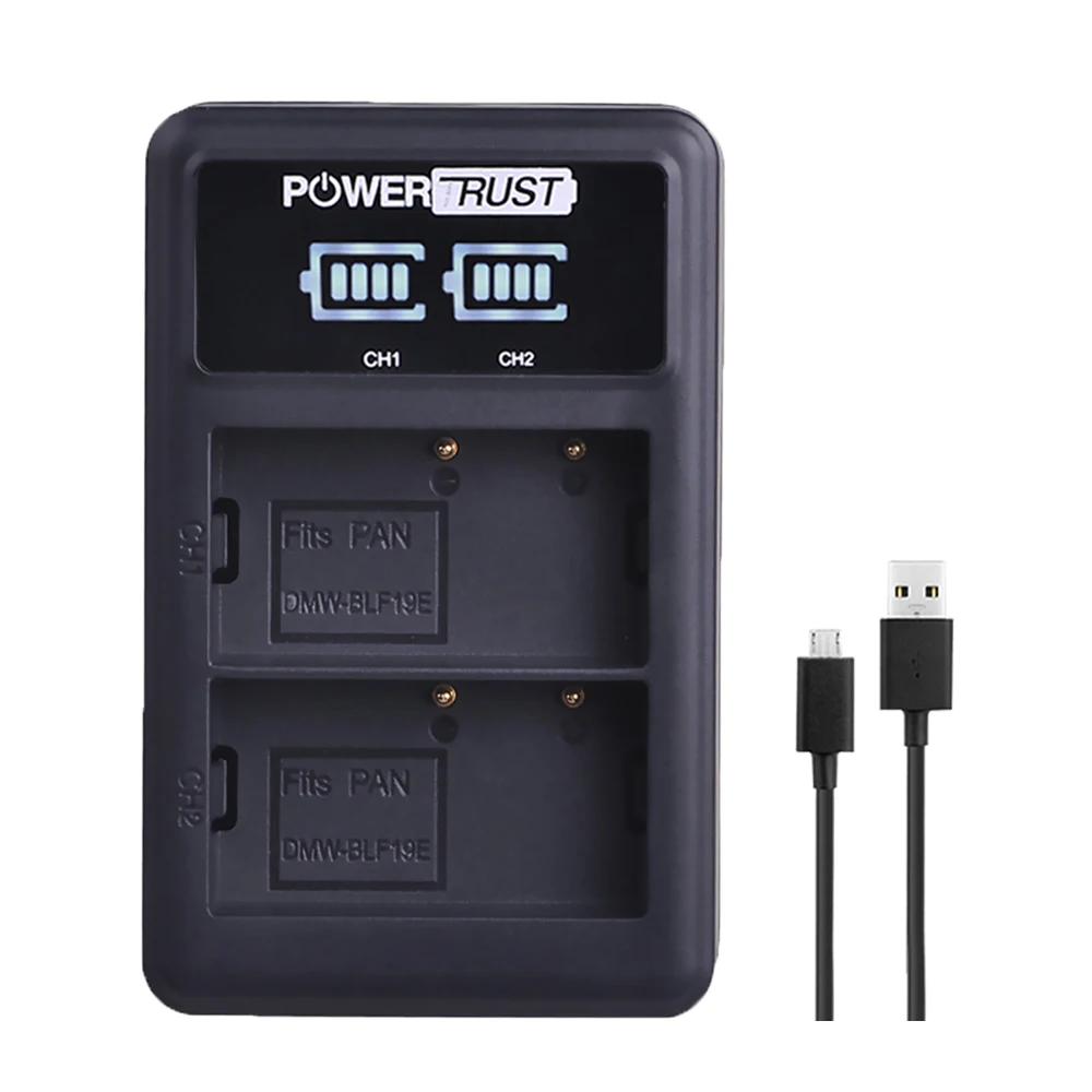 DMW-BLF19E BLF19E BLF19 светодиодный USB Dual Батарея Зарядное устройство для цифрового фотоаппарата Panasonic DMW-BLF19 Lumix DC-G9 DC-GH5 DMC-GH3 DMC-GH3K DMC-GH4 DMC-GH4