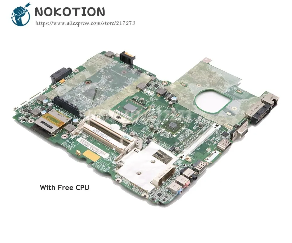 

NOKOTION Laptop Motherboard For Acer aspire 6530 MAIN BOARD MBAUQ06001 DA0ZK3MB6F0 DDR2 Free CPU without graphics slot