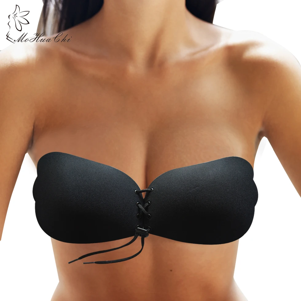 

Women Sexy Lingerie Beast Petals Accessorries Invisible Silicone Push Up Self Adhesive Strapless Bra Stickers Pasties Beige