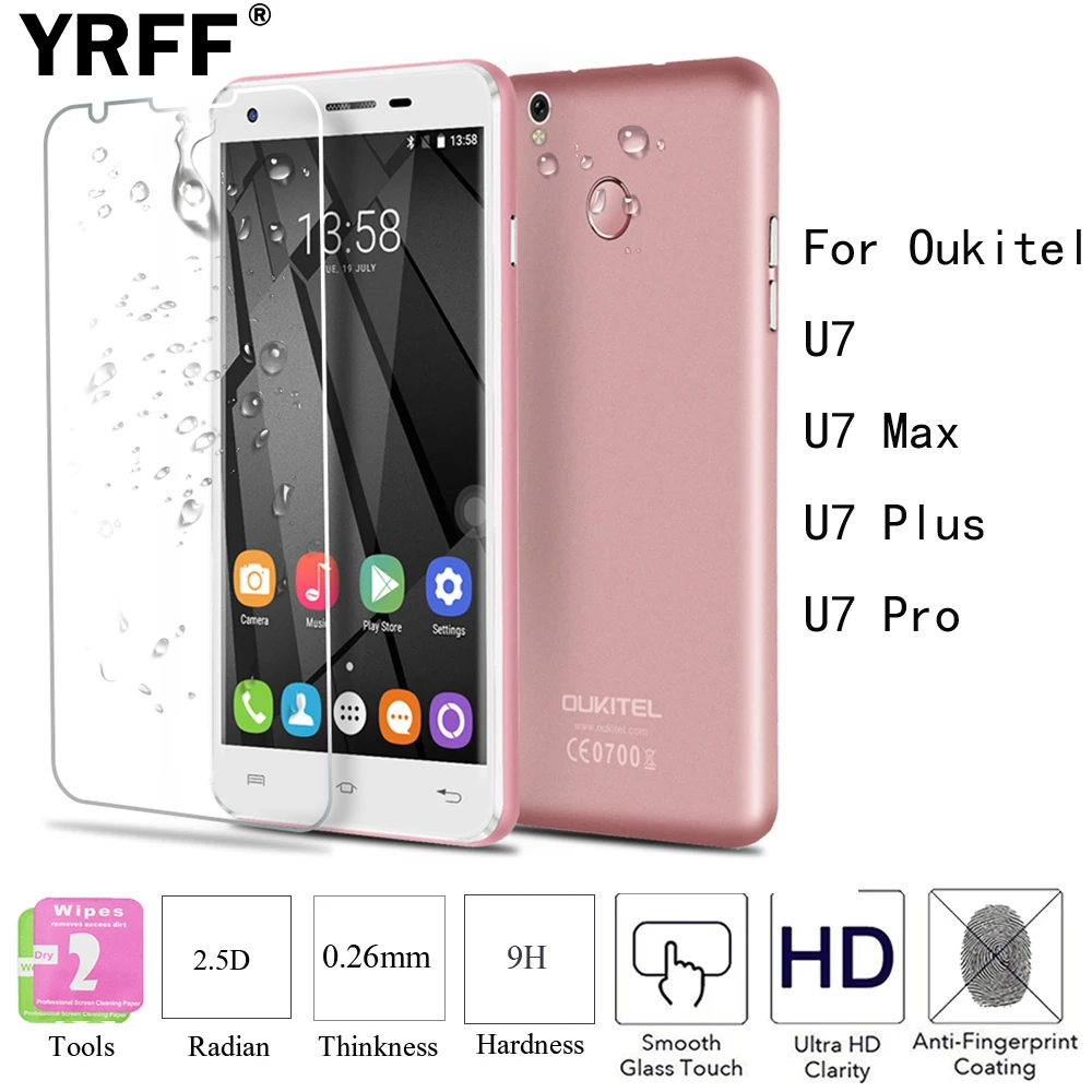 2 шт. 2.5D 0 26 мм 9H закаленное стекло Защитная пленка для Oukitel U7/U7 Max/U7 Plus/U7 Pro