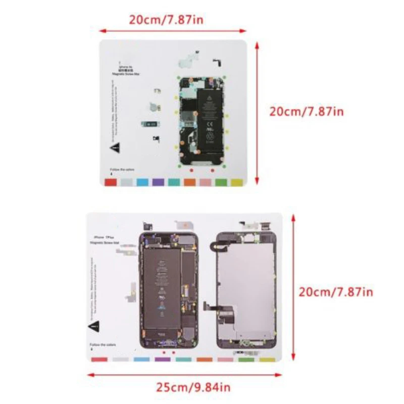 Магнитный винт-коврик для iphone XR XS Max Pro, магнитный винт-хранитель, коврик, руководство по ремонту, инструменты для iphone XR XS Max
