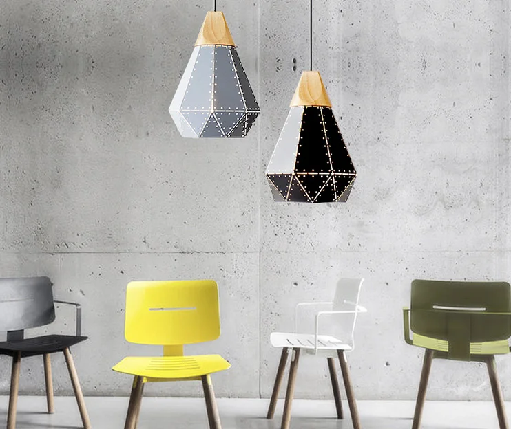 витрина Кухонная звезда Деревянные подвесные светильники 1-3 шт Северная Европа