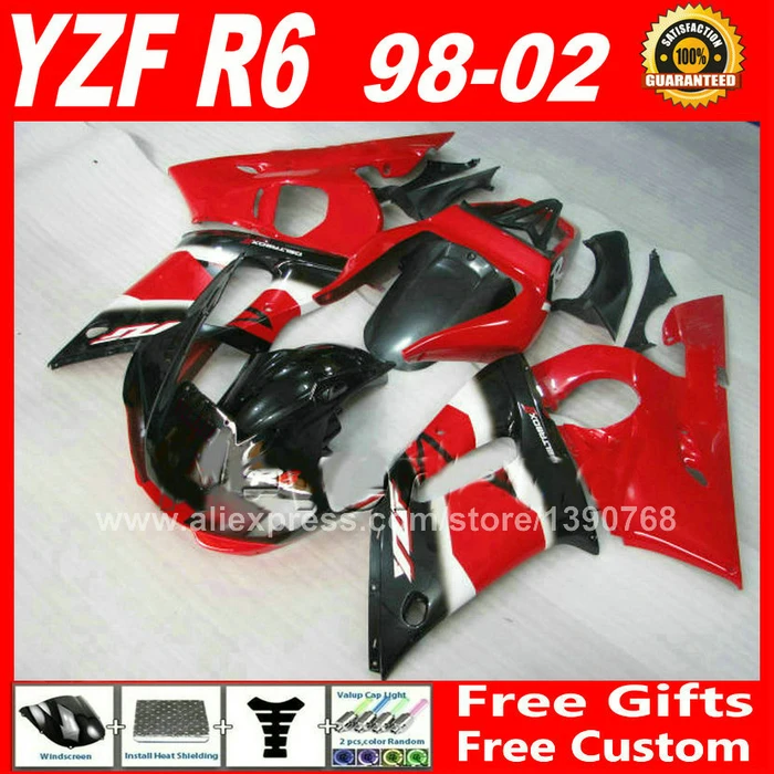 

Комплект обтекателей для YAMAHA R6 1998 - 2002 YZFR6, ABS, yzf-r6, 98-02, 600, 1999, 2000, 2001