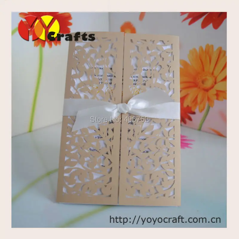 

filigree design wedding party invitation cards,laser cut wedding invitation cards with ribbon