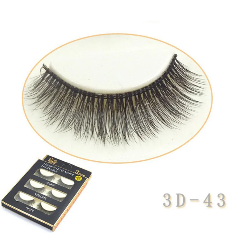 New 3 pairs 3D Mink eyelashes natural false soft fake eyelash extension hand made eye lashes | Красота и здоровье